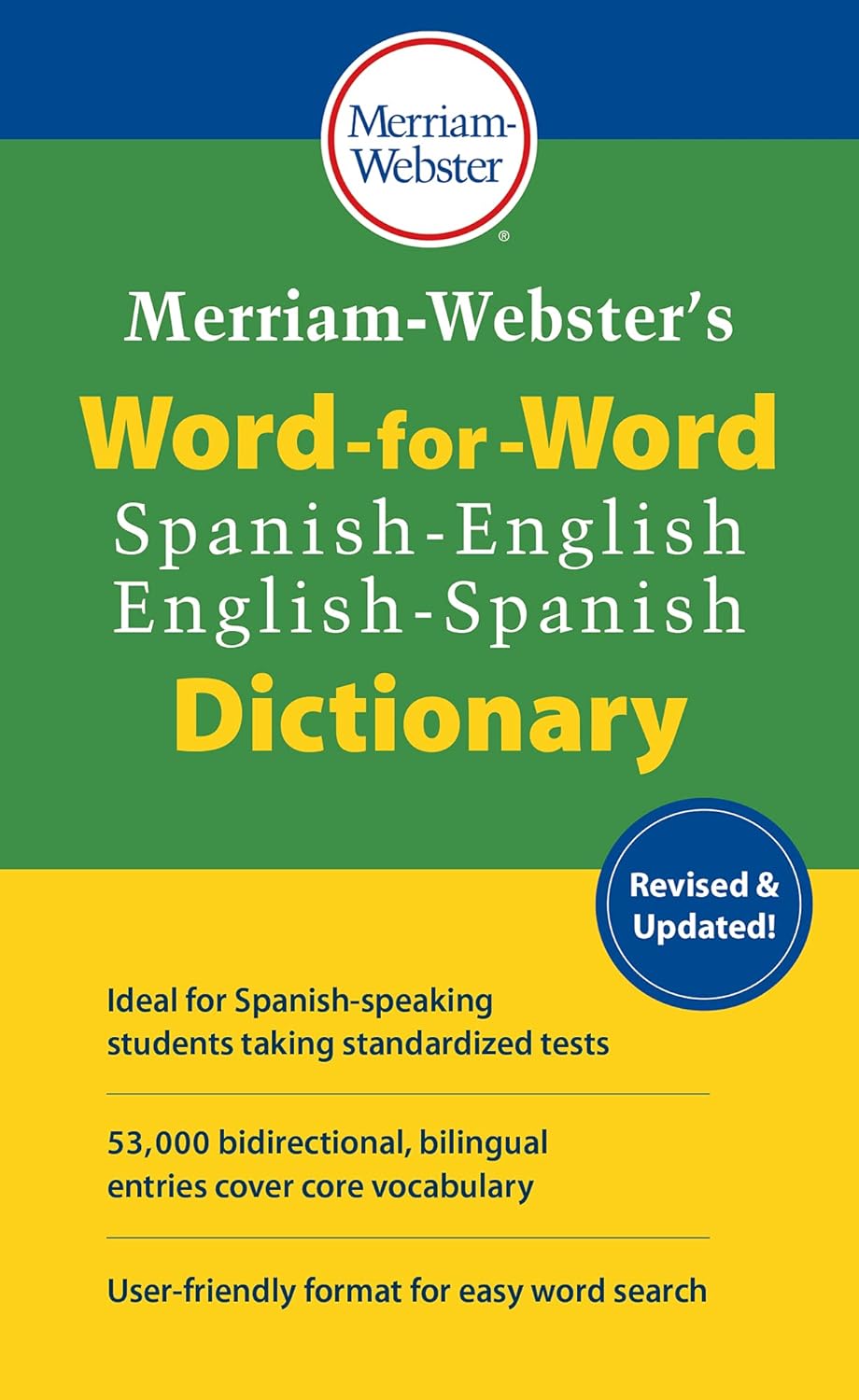 Merriam-Webster's Word-for-Word Spanish-English Dictionary (Multilingual, English and Spanish Edition) - MOCorrectionsbookstore.com