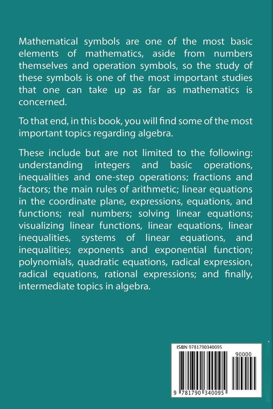 Algebra 1 Workbook: The Self-Teaching Guide and Practice Workboo - MO Corrections Bookstore