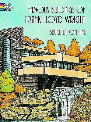 Famous Buildings of Frank Lloyd Wright Coloring Book Paperback Dover Publications