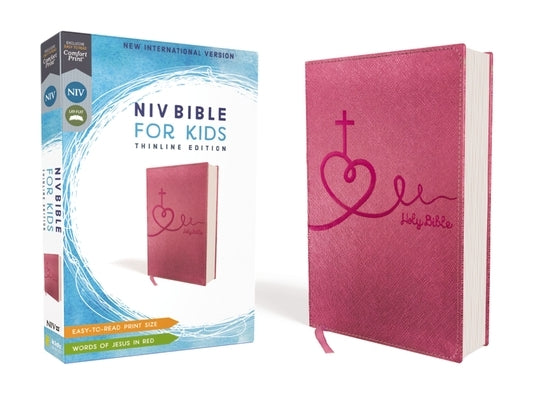 Niv, Bible for Kids, Leathersoft, Pink, Red Letter, Comfort Print: Thinline Edition Bible Zonderkidz