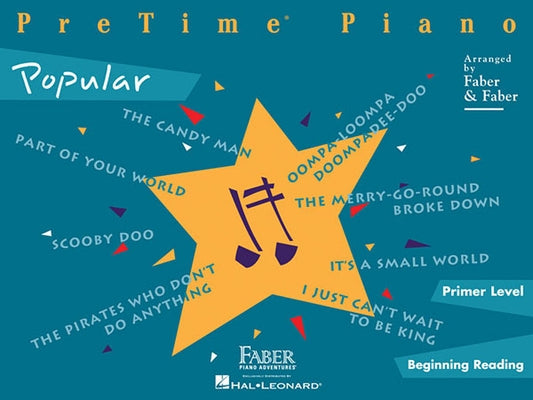 Pretime Piano Popular - Primer Level Paperback Faber Piano Adventures
