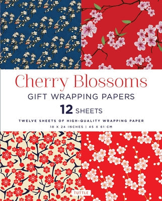Cherry Blossoms Gift Wrapping Papers - 12 Sheets: 18 X 24 Inch (45 X 61 CM) Wrapping Paper Tuttle Publishing