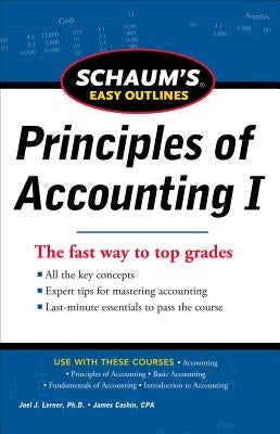 Schaum's Easy Outline of Principles of Accounting Paperback McGraw-Hill Companies