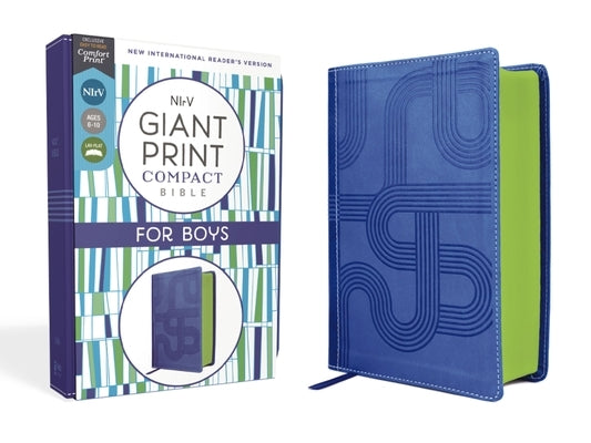 Nirv, Giant Print Compact Bible for Boys, Leathersoft, Blue, Comfort Print Bible Zonderkidz