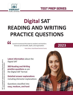 Digital SAT Reading and Writing Practice Questions Paperback Vibrant Publishers