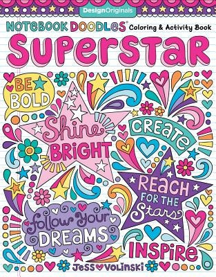 Notebook Doodles Superstar: Coloring & Activity Book Paperback Design Originals