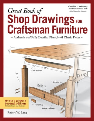 Great Book of Shop Drawings for Craftsman Furniture, Revised & Expanded Second Edition: Authentic and Fully Detailed Plans for 61 Classic Pieces Fox Chapel Publishing