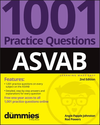 Asvab: 1001 Practice Questions for Dummies (+ Online Practice) Paperback For Dummies