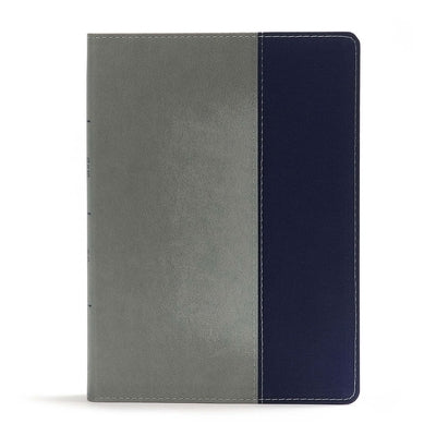 CSB Apologetics Study Bible for Students, Gray/Navy Leathertouch: Black Letter, Teens, Study Notes and Commentary, Ribbon Marker, Sewn Binding, Easy-T Bible Holman Bibles