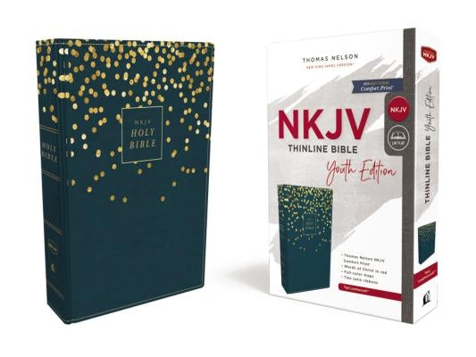 Nkjv, Thinline Bible Youth Edition, Leathersoft, Blue, Red Letter Edition, Comfort Print Thomas Nelson