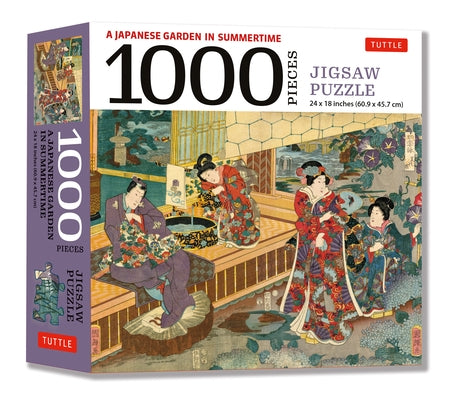 A Japanese Garden in Summertime - 1000 Piece Jigsaw Puzzle: A Scene from the Tale of Genji, Woodblock Print (Finished Size 24 in X 18 In) Other Tuttle Publishing