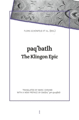paq'batlh: The Klingon Epic Paperback Punctum Books