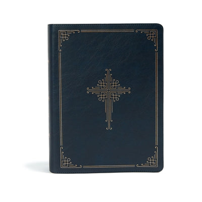 CSB Ancient Faith Study Bible, Navy Leathertouch: Black Letter, Church Fathers, Study Notes and Commentary, Ribbon Marker, Sewn Binding, Easy-To-Read Bible Holman Bibles