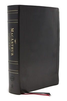 Nkjv, MacArthur Study Bible, 2nd Edition, Genuine Leather, Black, Thumb-Indexed, Comfort Print: Unleashing God's Truth One Verse at a Time Bible Thomas Nelson