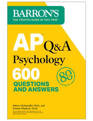 AP Q&A Psychology, Second Edition: 600 Questions and Answers Paperback Barrons Educational Services