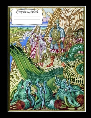 Dragon Composition Notebook: 8.5 x 11 Vintage fantasy art cover composition notebook / Journal 150 lined college ruled pages, dragon medieval softc Paperback Createspace Independent Publishing Platform