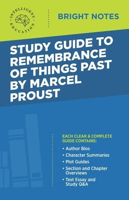 Study Guide to Remembrance of Things Past by Marcel Proust Paperback Dexterity