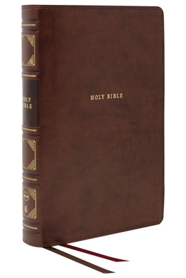 Nkjv, Reference Bible, Classic Verse-By-Verse, Center-Column, Leathersoft, Brown, Indexed, Red Letter Edition, Comfort Print Bible Thomas Nelson