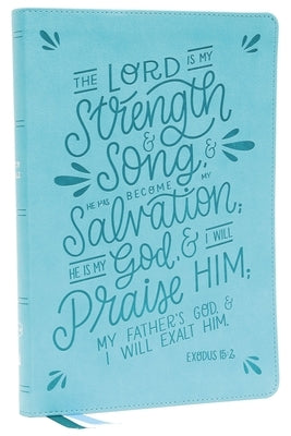 Nkjv, Thinline Bible, Verse Art Cover Collection, Leathersoft, Teal, Red Letter, Comfort Print: Holy Bible, New King James Version Bible Thomas Nelson