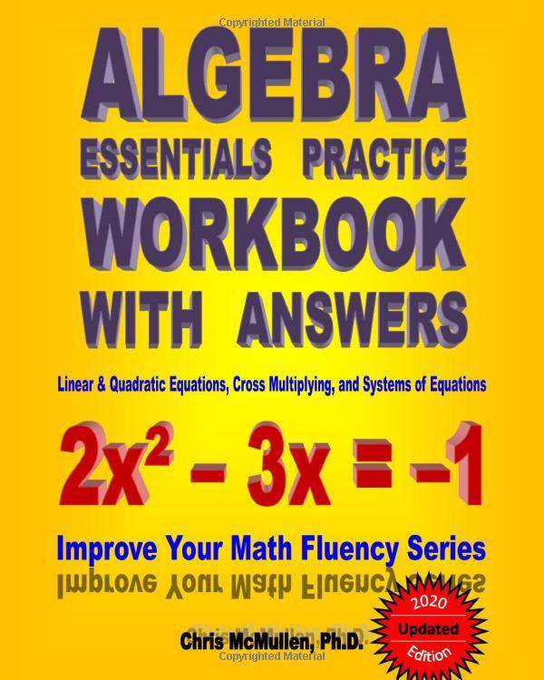 Algebra Essentials Practice Workbook with Answers: Linear & Quad - MO Corrections Bookstore