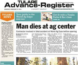 Tulare Advance-Register Mon-Sat 6 Day Delivery For 12 Weeks - MO Corrections Bookstore
