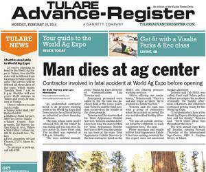 Tulare Advance-Register Mon-Sat 6 Day Delivery For 8 Weeks - MO Corrections Bookstore