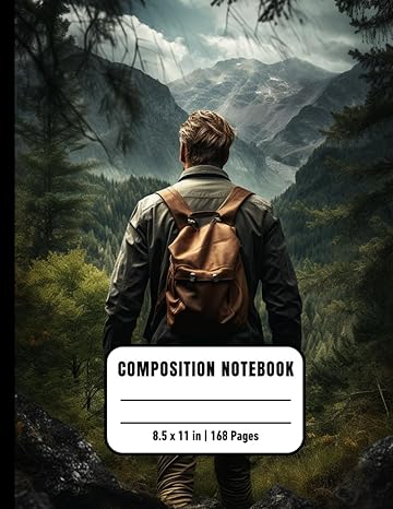 Hiking Man Composition Notebook For Inmates: Blank Sketch Book For Men And Women In Jail, Colorful Unrulled Black Journal For Journaling Note Taking, 8,5x11, 168 Pages, Gift For Hiking Lovers - MO Corrections Bookstore