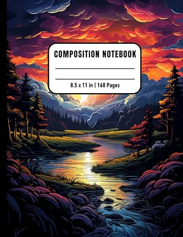 Nature Landscapes Composition Notebook For Inmates: Blank Sketch Book For Men And Women In Jail, Colorful Unrulled Black Journal For Journaling Note ... 168 Pages, Gift For Nature Scenes Lovers - MO Corrections Bookstore