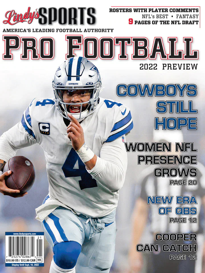 LINDY'S SPORTS 2022 PRO FOOTBALL - Covers Vary - MO Corrections Bookstore 