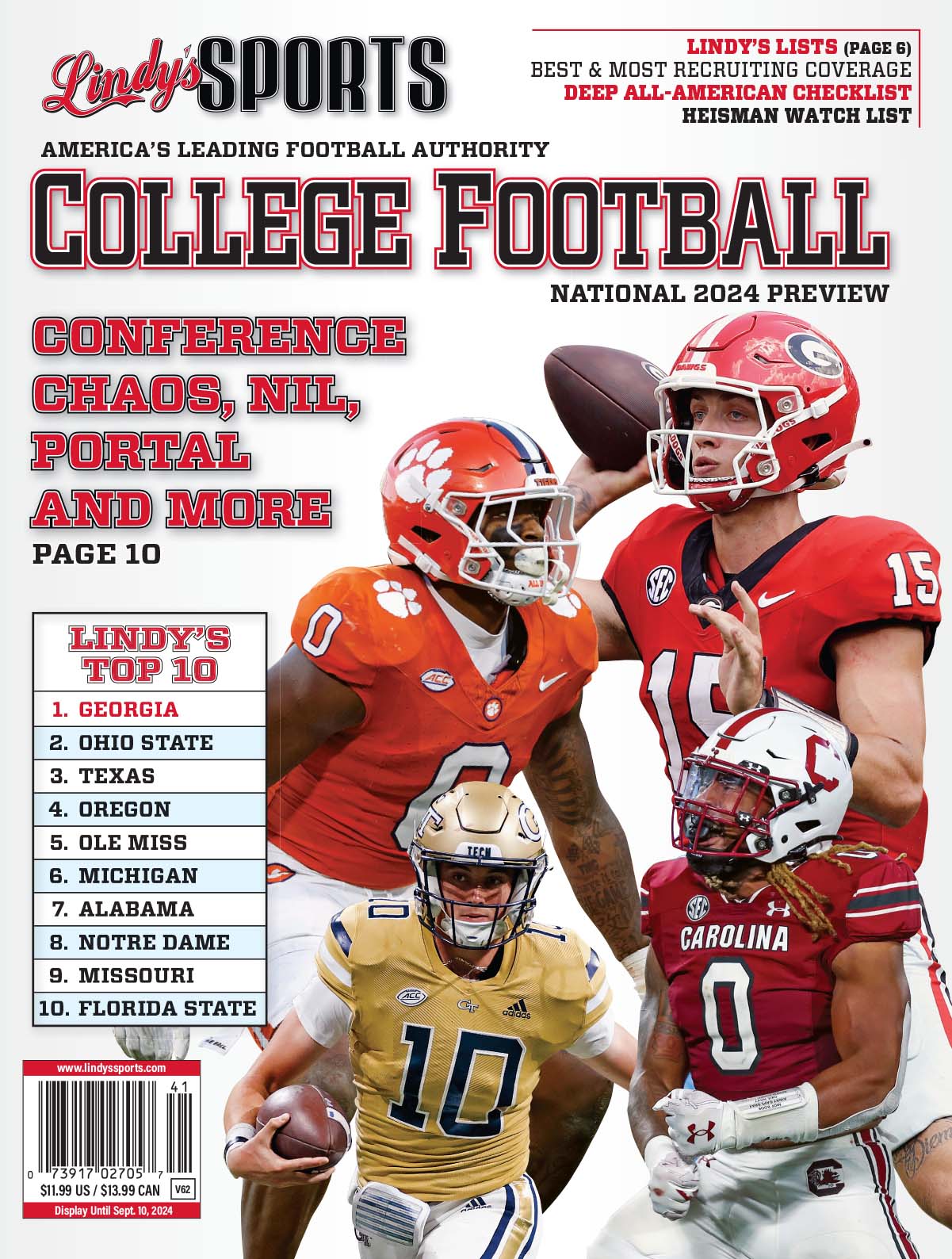 Lindy's 2025-2026 National College Football Magazine - In Stock Sports Publications LINDY'S SPORTS