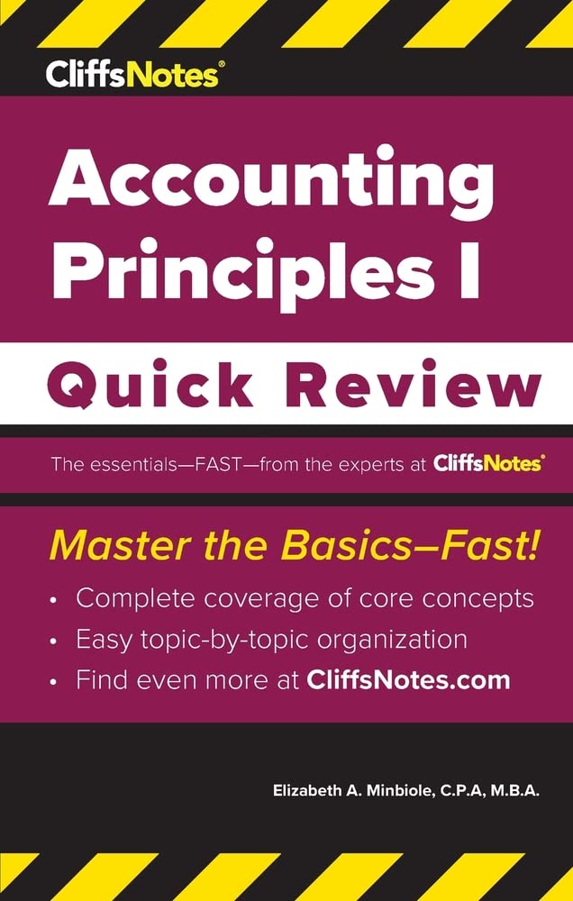 CliffsNotes Accounting Principles I: Quick Review - MO Corrections Bookstore