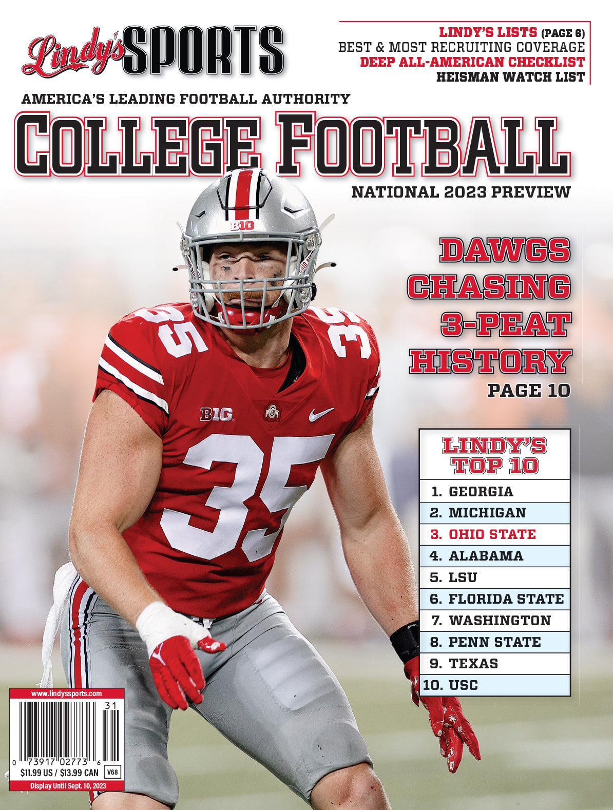 Lindy's 2023 National College Football Magazine - MO Corrections Bookstore 
