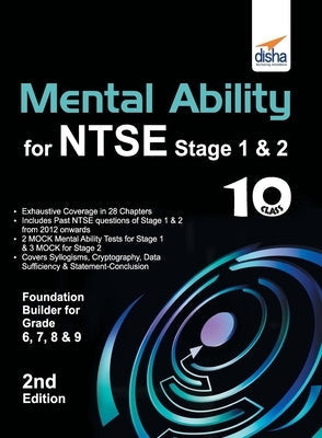 Mental Ability for NTSE & Olympiad Exams for Class 10 (Quick Start for Class 6, 7, 8, & 9) 2nd Edition Paperback Disha Publication