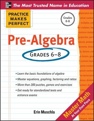 Practice Makes Perfect Pre-Algebra Paperback McGraw-Hill Companies