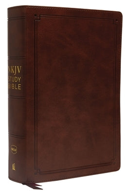 NKJV Study Bible, Imitation Leather, Brown, Red Letter Edition, Comfort Print: The Complete Resource for Studying God's Word Bible Thomas Nelson