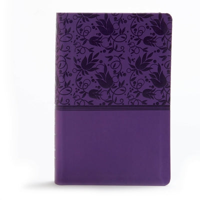 KJV Large Print Personal Size Reference Bible, Purple Leathertouch by Holman Bible Publishers