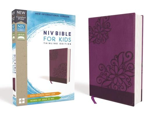 Niv, Bible for Kids, Leathersoft, Purple, Red Letter, Comfort Print: Thinline Edition Bible Zonderkidz