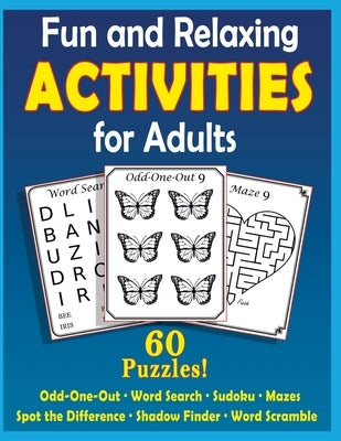 Fun and Relaxing Activities for Adults: Puzzles for People with Dementia [Large-Print] by Books, Mighty Oak