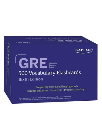 GRE Vocabulary Flashcards, Sixth Edition + Online Access to Review Your Cards, a Practice Test, and Video Tutorials Other Kaplan Publishing