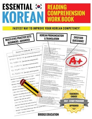 Essential Korean Reading Comprehension Workbook: Multi-Level Practice Sets With Over 500 Questions Paperback New Ampersand Publishing