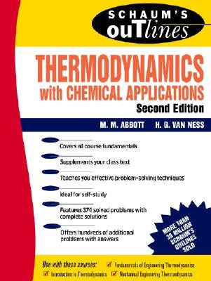 Schaum's Outline of Thermodynamics with Chemical Applications Paperback McGraw-Hill Companies