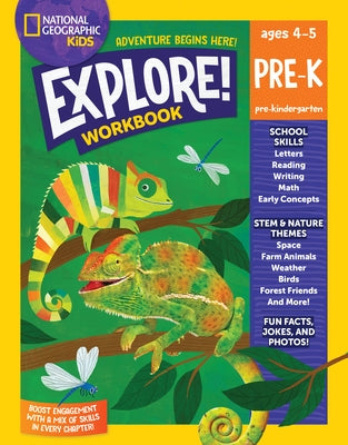 National Geographic Kids Explore! Workbook Pre-K Paperback National Geographic Kids