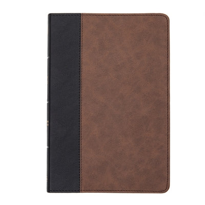 CSB Large Print Thinline Bible, Black/Brown Leathertouch Bible Holman Bibles