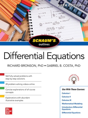 Schaum's Outline of Differential Equations, Fifth Edition Paperback McGraw-Hill Companies