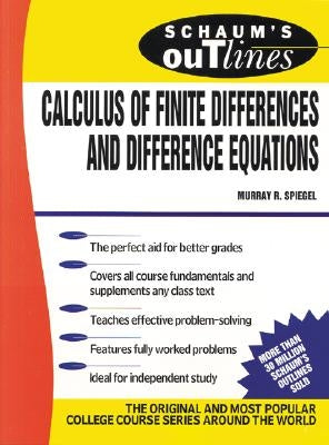 Schaum's Outline of Calculus of Finite Differences and Difference Equations Paperback McGraw-Hill Companies