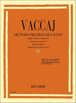 Metodo Practico: Mezzo-Soprano/Baritone - Book/CD [With CD (Audio)] Paperback Ricordi