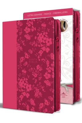 Biblia Reina Valera 1960 Letra Grande. Símil Piel Fucsia, Cremallera, Índice, Manual / Spanish Bible Rvr 1960. Handy Size, Large Print, Leathersoft by Reina Valera Revisada 1960