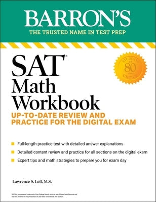 SAT Math Workbook: Up-To-Date Practice for the Digital Exam Paperback Barrons Educational Services