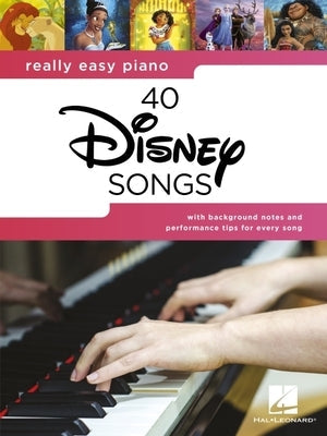 Really Easy Piano: 40 Disney Songs - Songbook with Lyrics Paperback Hal Leonard Publishing Corporation