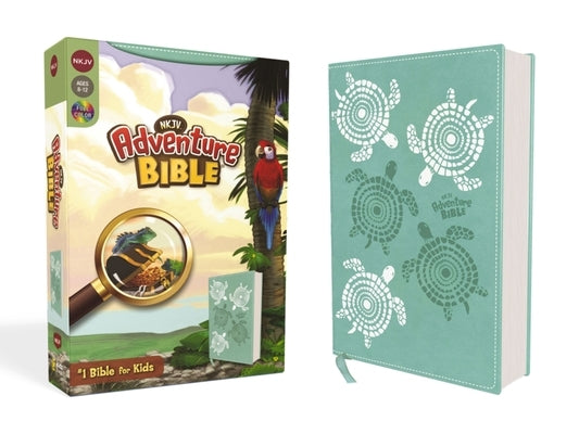 Nkjv, Adventure Bible, Leathersoft, Teal, Full Color Bible Zonderkidz
